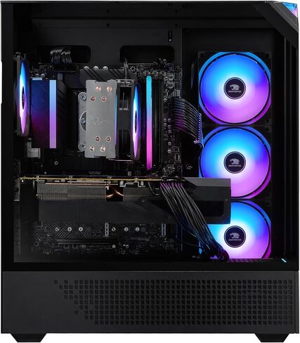 iBUYPOWER Element Black Gaming PC Desktop Computer Intel Core i5 14400F CPU, NVIDIA GeForce RTX 5060Ti 8GB GPU, 16GB DDR5 RGB 5200MHz RAM, 1TB NVMe SSD, Windows 11 Home, Keyboard, Mouse - EBI5N56T02 in Kuwait