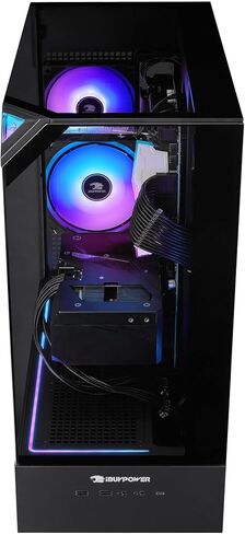 iBUYPOWER Element Black Gaming PC Desktop Computer Intel Core i5 14400F CPU, NVIDIA GeForce RTX 5060Ti 8GB GPU, 16GB DDR5 RGB 5200MHz RAM, 1TB NVMe SSD, Windows 11 Home, Keyboard, Mouse - EBI5N56T02 in Kuwait