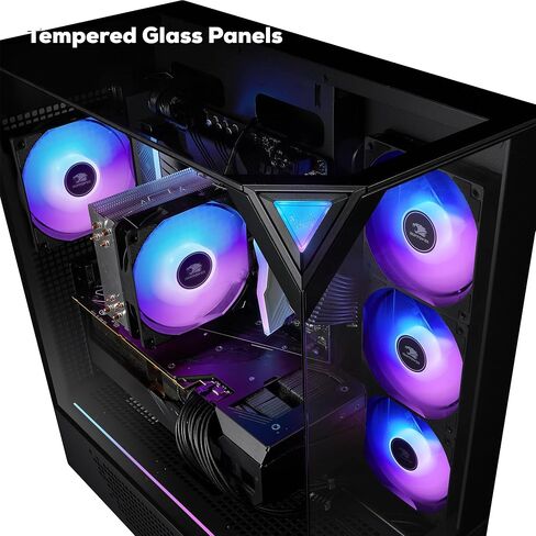 iBUYPOWER Element Black Gaming PC Desktop Computer Intel Core i5 14400F CPU, NVIDIA GeForce RTX 5060Ti 8GB GPU, 16GB DDR5 RGB 5200MHz RAM, 1TB NVMe SSD, Windows 11 Home, Keyboard, Mouse - EBI5N56T02 in Kuwait
