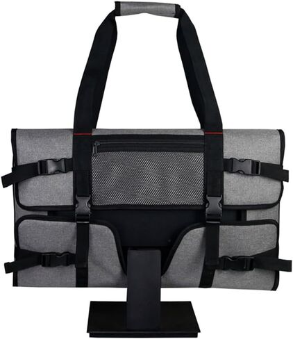 Travel Carrying Case for 24" LCD Screens and Monitors, With Padded Velvet Lining, Protective Monitor Bag, Monitor Carrying Case Compatible with iMac 21.5"/24", Gray in Kuwait