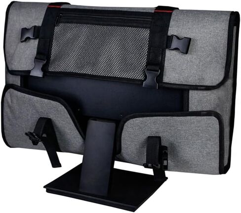 Travel Carrying Case for 24" LCD Screens and Monitors, With Padded Velvet Lining, Protective Monitor Bag, Monitor Carrying Case Compatible with iMac 21.5"/24", Gray in Kuwait