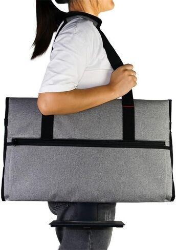 Travel Carrying Case for 24" LCD Screens and Monitors, With Padded Velvet Lining, Protective Monitor Bag, Monitor Carrying Case Compatible with iMac 21.5"/24", Gray in Kuwait