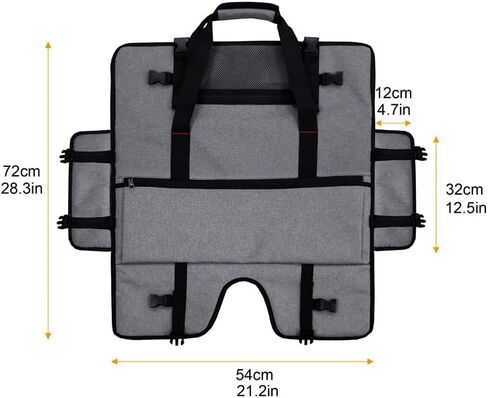 Travel Carrying Case for 24" LCD Screens and Monitors, With Padded Velvet Lining, Protective Monitor Bag, Monitor Carrying Case Compatible with iMac 21.5"/24", Gray in Kuwait