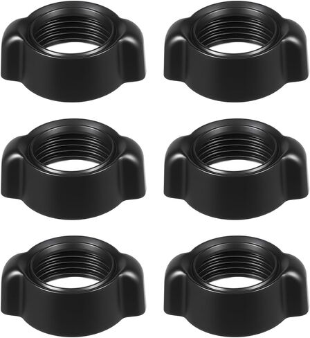 6 Pcs Car Phone Mount Replacement Parts, Tightening Nut for Replacement Car Mount Screw Black Mobile Phone Repair Mounting Bracket for 17mm Ball Joint Fixed Adapter Ring in Kuwait