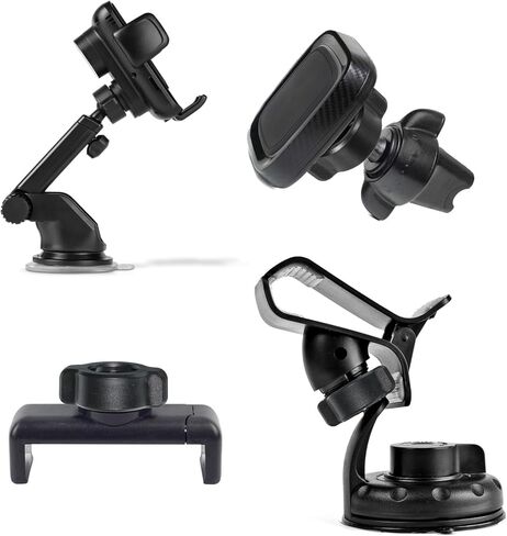 6 Pcs Car Phone Mount Replacement Parts, Tightening Nut for Replacement Car Mount Screw Black Mobile Phone Repair Mounting Bracket for 17mm Ball Joint Fixed Adapter Ring in Kuwait