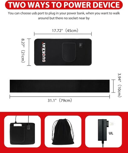 Red Light Therapy Belt Infrared Light Therapy for Body Wearable Wrap with 3-in-1 LED Bead with Timer Remote Control 660nm&850nm for Pain Relief Wearable for Muscle Repair Gift (17.7''*8.3'') in Saudi Arabia