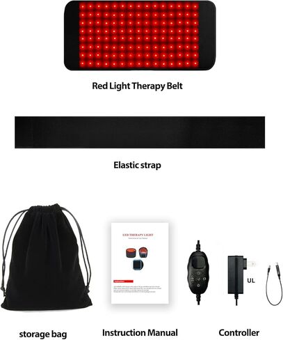 Red Light Therapy Belt Infrared Light Therapy for Body Wearable Wrap with 3-in-1 LED Bead with Timer Remote Control 660nm&850nm for Pain Relief Wearable for Muscle Repair Gift (17.7''*8.3'') in Saudi Arabia