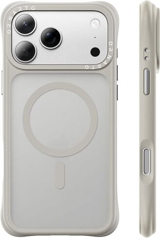 جراب ORNARTO المغناطيسي لهاتف iPhone 17 Pro | حماية من السقوط بطول 20 قدمًا، متوافقة مع MagSafe | غطاء نحيف شفاف مطفي مضاد للصدمات لهاتف آيفون 17 برو 6.3 بوصة، وردي طباشيري in Kuwait