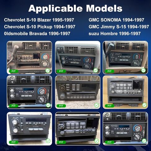 راديو ترقية 64 جيجا لسيارة Chevy S10 Blazer GMC Jimmy S15 1995-1997، GMC SONOMA شيفروليه S10 Pickup 1994-1997، Isuzu Hombre 1996-1997، شاشة لمس 6.86 بوصة ستيريو Apple Carplay Android Auto GPS Camera 5GWifi in Kuwait