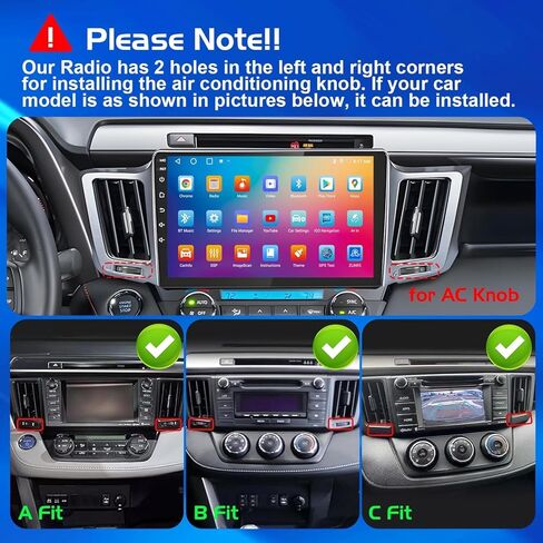 راديو سيارة Android 14 مطور 8 Core لسيارة Toyota RAV4 2013-2018 4+64G مع Carplay اللاسلكي وAndroid Auto شاشة لمس فائقة الدقة 10.1 بوصة، AM/FM/RDS، كاميرا احتياطية، SWC in Kuwait