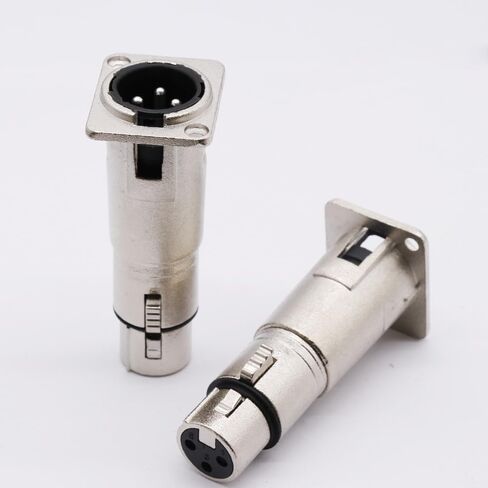 8 Pcs XLR Male to XLR Female Feed/Pass Thru Connector Adapter for D Panel Mounting, Solderless Connectors 3-Pin in Kuwait