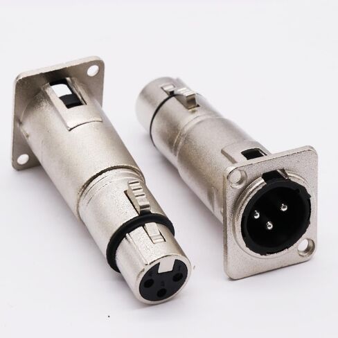 8 Pcs XLR Male to XLR Female Feed/Pass Thru Connector Adapter for D Panel Mounting, Solderless Connectors 3-Pin in Kuwait
