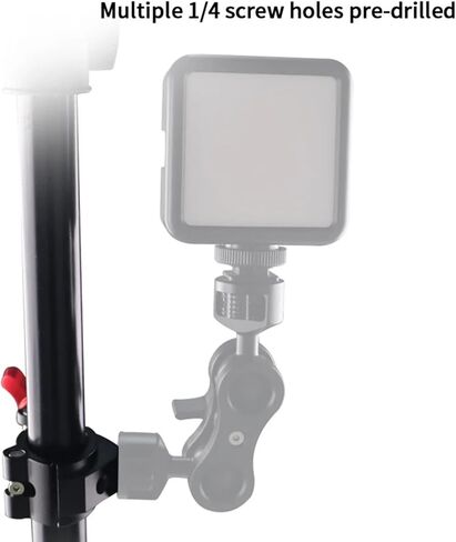 Heavy Duty Metal Clamp With Adjustable Jaw For 25-50mm Rod Tubes Compatibility With Cameras Lights Studio Equipment Stable Fixing Clip in Kuwait