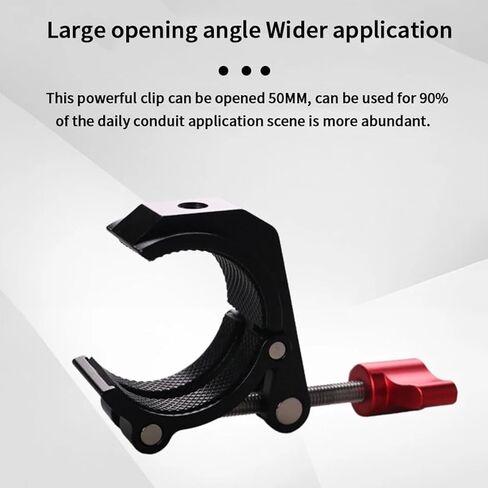 Heavy Duty Metal Clamp With Adjustable Jaw For 25-50mm Rod Tubes Compatibility With Cameras Lights Studio Equipment Stable Fixing Clip in Kuwait