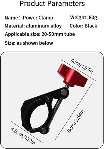 Heavy Duty Metal Clamp With Adjustable Jaw For 25-50mm Rod Tubes Compatibility With Cameras Lights Studio Equipment Stable Fixing Clip in Kuwait