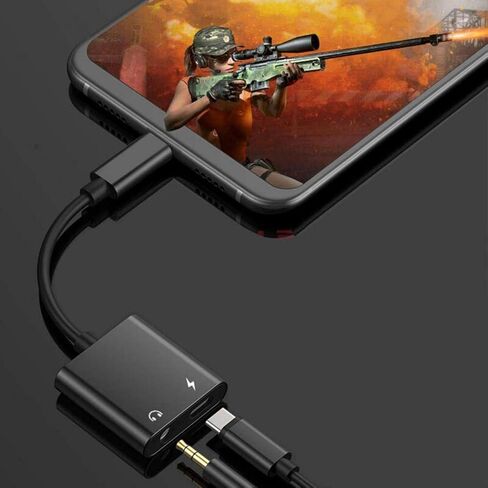 محول USB-C لسماعات الأذن بمنفذ شاحن جاك 3.5 مم لهاتف Galaxy Z Flip 3، Fold 3 5G، ميكروفون مقسم يدعم محول سماعة الرأس من النوع C بدون استخدام اليدين مع Samsung Flip3 5G. Fold3 PH-PH19905H3W-9، أسود in Kuwait