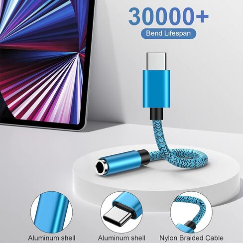 USB C to 3.5mm Headphone Jack Adapter,(2 Pack)USB C to Aux Audio Dongle Cable for Samsung Galaxy S26 Ultra S25 Ultra S25 FE S24/S23/S22 Ultra,A56 A16 A36 A26;Google Pixel 10 9 Pro XL/old 9 8 Pro 7 Pro in Kuwait