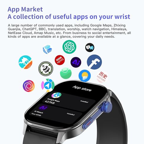 LC212 AI Smartwatch with App Downloads, 32GB Storage, Custom Watch Faces, Voice Assistant, Music & Video Support, 2.04" Full Display, Health Tracking & 100+ Sports Modes in Kuwait