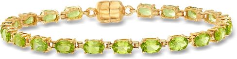 روس سايمونز 8.50 CT. T.W. سوار تنس peridot بالذهب 18kt على الجنيه الاسترليني مع المشبك المغناطيسي in Saudi Arabia