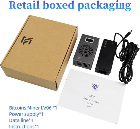 Bitcoins Miner LV06، 500GH/s SHA-256 Bitcoins Miner، 15W Portable Crypto Miner، جهاز WiFi Solo Mining Lotto، التعدين الفردي والمسبح، Luckyminer للمبتدئين in Kuwait