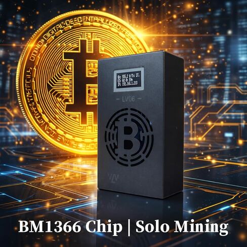 Bitcoins Miner LV06، 500GH/s SHA-256 Bitcoins Miner، 15W Portable Crypto Miner، جهاز WiFi Solo Mining Lotto، التعدين الفردي والمسبح، Luckyminer للمبتدئين in Kuwait