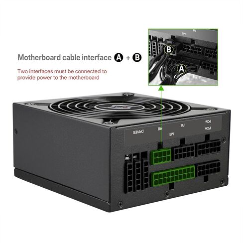 مصدر طاقة SFX بقدرة 550 وات SFF Mini ITX PSU 80 Plus Gold وحدات كاملة للكمبيوتر المكتبي المدمج للألعاب يدعم وحدة معالجة الرسومات المتعددة مع أربعة موصلات PCIe ومروحة فائقة الهدوء مقاس 115 مم لا تتضمن دعامة SFX إلى ATX باللون الأسود in Kuwait