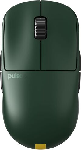 Pulsar Gaming Gears - ماوس الألعاب اللاسلكي X2A ES، إصدار المؤسس، يمكن استخدامه بكلتا اليدين، مفتاح بصري، شاشة OLED، بدون سائق، مستشعر PAW3395، بطارية 100 ساعة، يتضمن دونجل 4K (متوسط، أخضر) in Kuwait
