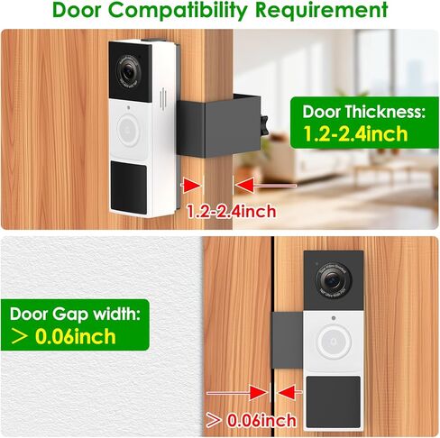 Anti-Theft Doorbell Mount for Tapo Doorbell Camera D210/D225, No Drill Video Doorbell Mount Adjustable Mounting Bracket for Tapo D210, Fully Metal Door Camera Mount for Home Apartment Rentals in Kuwait