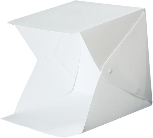 SHINEOFI Portable 20cm Mini LED Photo Light Box Tent with Folding Softbox, Dual LED Strips, Two Color Backdrops for Phone and Camera Photography Studio in Kuwait