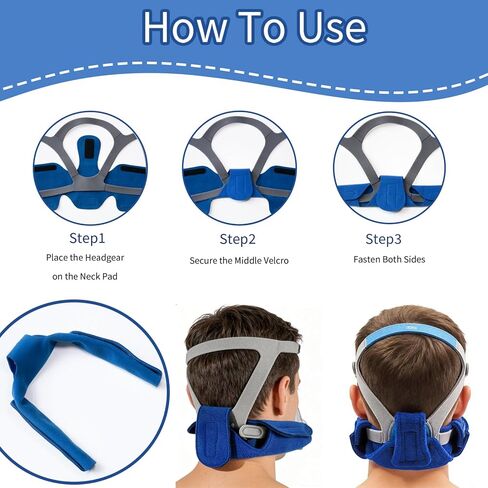 4 عبوات من أغطية أشرطة CPAP + 1 غطاء قناع وسادة الرقبة CPAP، وسائد مريحة من الصوف متوافقة مع ملحقات أقنعة الوجه بالكامل لتقليل ضغط غطاء الرأس وعلامات الخد الحمراء in Saudi Arabia