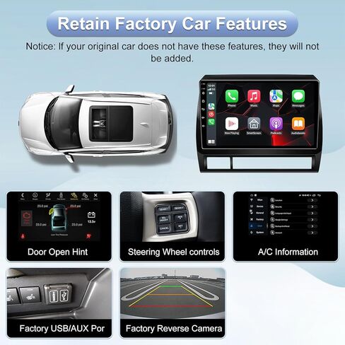 Android 13 Car Stereo Radio for Toyota Tacoma 2005-2015- Wireless Carplay and Android Auto GPS Navigation - 4GB+32GB 9.2 inch Touchscreen Bluetooth RDS FM SWC in Kuwait