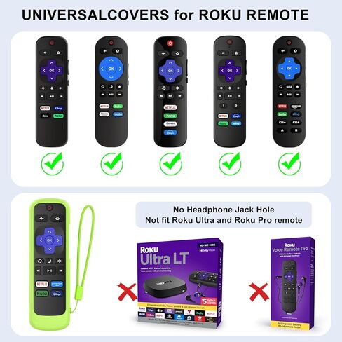 4 عبوات من غطاء جهاز التحكم عن بعد لتلفزيون Hisense TCL Roku، حافظة جهاز تحكم عن بعد بديلة عالمية متوافقة مع جهاز التحكم عن بعد الصوتي Roku، يتوهج في الظلام in Kuwait