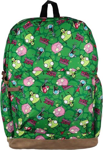 حقيبة ظهر INTIMO Nickelodeon Invader Zim بتصميم Piggy GIR وZIM Allover مقاس 16 بوصة مع أشرطة قابلة للتعديل in Kuwait