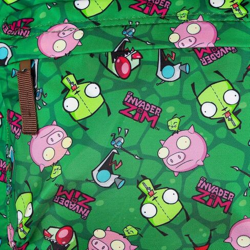 حقيبة ظهر INTIMO Nickelodeon Invader Zim بتصميم Piggy GIR وZIM Allover مقاس 16 بوصة مع أشرطة قابلة للتعديل in Kuwait