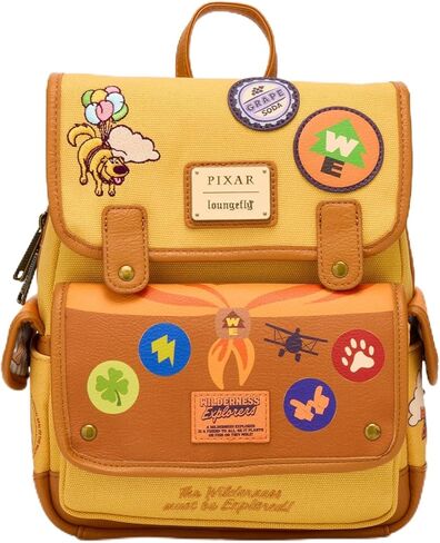 حقيبة ظهر Loungefly Disney Pixar Up Patchwork Canvas Min - BoxLunch حصريًا لا شيء in Kuwait