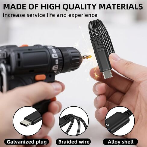 USB C 3.5mm Audio Adapter (3in1) Type C to Aux Headphone for iPhone 17 16 15 USB 3.0 Jack Splitter Cable Cord Charger Dongle OTG Dual Charging for iPad Car Adaptor DAC Compatible for Samsung in Kuwait