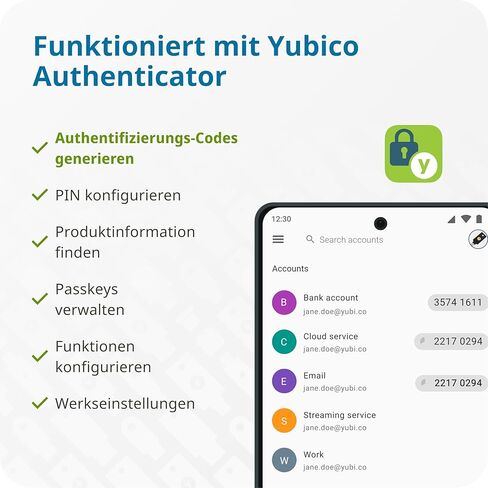 Yubico - حزمة YubiKey 5C NFC وNano 5C - مفتاح أمان المصادقة الثنائية (2FA)، الاتصال عبر USB-C أو NFC، معتمد من FIDO - حماية حساباتك عبر الإنترنت in Kuwait