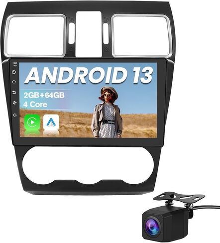 Car Radio Upgrade for Subaru Forester 2015-2018 Android 13 2GB+64GB Car Stereo Replacement Head Unit with CarPlay Android Auto 9 Inch Touchscreen with Bluetooth/GPS/FM/AM/BackCamera in Kuwait