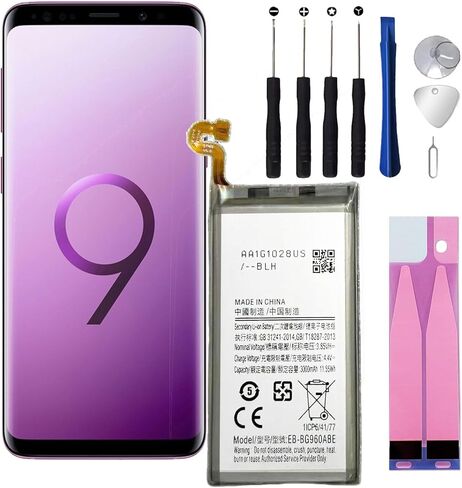بطارية بديلة لجهاز Galaxy S9 EB-BG960 / G960U، بطارية 3000 مللي أمبير (نفس السعة الأصلية) مع طقم إصلاح الأدوات in Kuwait
