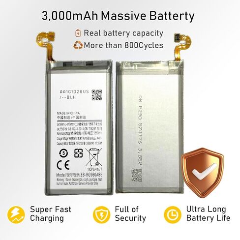 بطارية بديلة لجهاز Galaxy S9 EB-BG960 / G960U، بطارية 3000 مللي أمبير (نفس السعة الأصلية) مع طقم إصلاح الأدوات in Kuwait