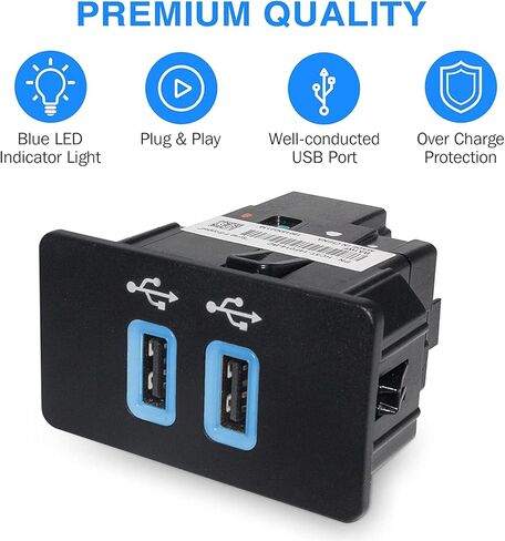 وحدة محور مزامنة Apple carplay 3، وحدة واجهة USB مزدوجة، متوافقة مع Ford sync 3 USB hub Dual، HC3Z-19A387-E/ HC3Z-19A387-B أزرق in Kuwait
