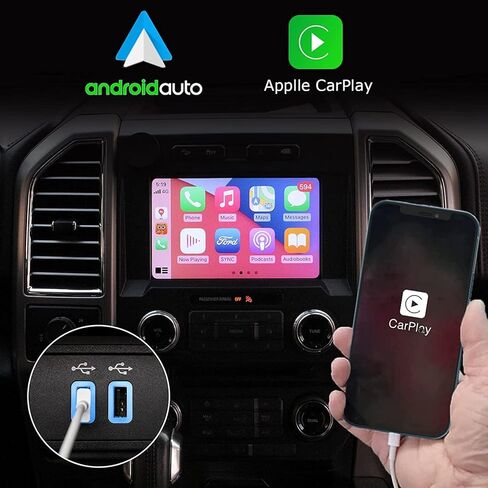 وحدة محور مزامنة Apple carplay 3، وحدة واجهة USB مزدوجة، متوافقة مع Ford sync 3 USB hub Dual، HC3Z-19A387-E/ HC3Z-19A387-B أزرق in Kuwait