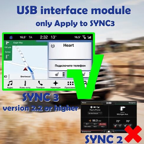 وحدة محور مزامنة Apple carplay 3، وحدة واجهة USB مزدوجة، متوافقة مع Ford sync 3 USB hub Dual، HC3Z-19A387-E/ HC3Z-19A387-B أزرق in Kuwait