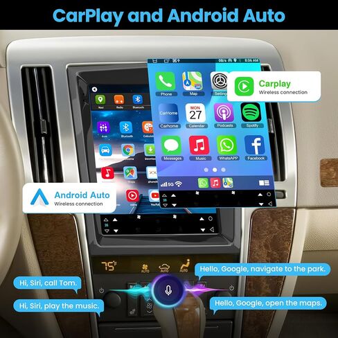 4+64 5G WiFi Car Radio for Cadillac Escalade 2007 2008 2009 2010 2011 2012 2013 2014, Android Stereo with Wireless Carplay&Android Auto, Support Bluetooth5.2/1080P Camera/GPS/SWC/Built-in DSP in Kuwait