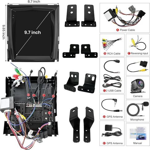 4+64 5G WiFi Car Radio for Cadillac Escalade 2007 2008 2009 2010 2011 2012 2013 2014, Android Stereo with Wireless Carplay&Android Auto, Support Bluetooth5.2/1080P Camera/GPS/SWC/Built-in DSP in Kuwait