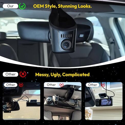 Front 4K Dash Cam fit for Audi (Model A) 2019-2026 A4 A6 Allroad A3 A5 Q5 S4 S6 Q7 A8 S8 TT A7 S5 Q3 S3 S7 RS3 RS5 RS6 e-tron,OEM Look,GPS,Parking Mode,Camera 2160P HDR,5.8G WiFi & App,G-Sensor in Kuwait