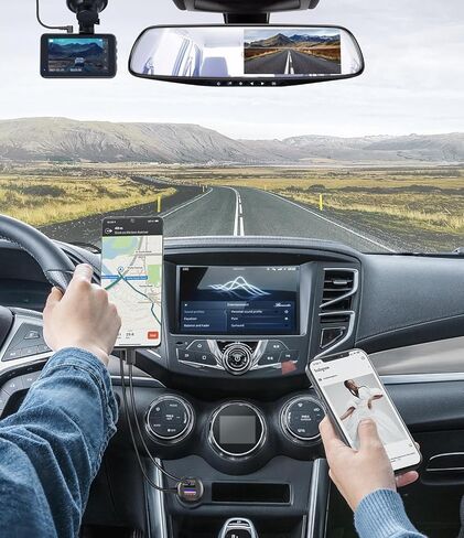 شاحن سيارة USB-C لكاميرا Dash Cam، سلك طاقة USB من النوع C لشاحن كاميرا Dashcam للسيارة سلك طاقة متوافق مع REDTIGER F7N /F7NP، WOLFBOXG840S G850 Dash Cam مع DC9-36V 5V / 3.5A in Kuwait