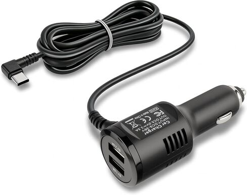 شاحن سيارة USB-C لكاميرا Dash Cam، سلك طاقة USB من النوع C لشاحن كاميرا Dashcam للسيارة سلك طاقة متوافق مع REDTIGER F7N /F7NP، WOLFBOXG840S G850 Dash Cam مع DC9-36V 5V / 3.5A in Kuwait