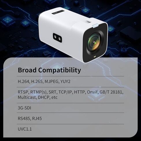 كاميرا بدقة 4K بمعدل 60 إطارًا في الثانية، وتركيز تلقائي TOF في الوقت الحقيقي، وHDMI/SDI/USB3.0/IP، وتكبير بصري 20x، وميكروفونات مزدوجة، وتصحيح الضوء تلقائيًا بتقنية HDR، وإخراج فيديو مزدوج للبث المباشر والمؤتمرات والتسجيل in Kuwait