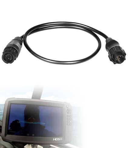 000-13977-001 كابل محول محول 9 دبابيس أسود إلى 7 دبابيس أزرق متوافق مع Lowrance HDS Gen2 Touch، Gen3، Elite HDI وSimrad NSS evo2، لمحولات xSonic وAirmar XID Chirp in Kuwait